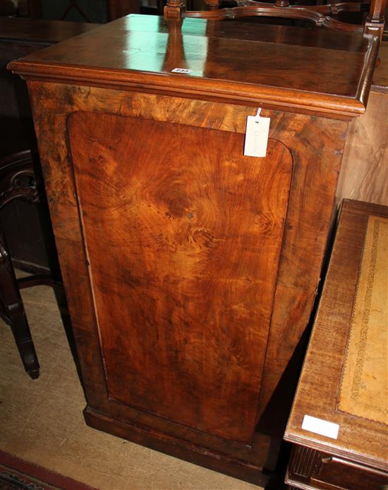 Victorian walnut specimen chest, enclosed by a panelled door